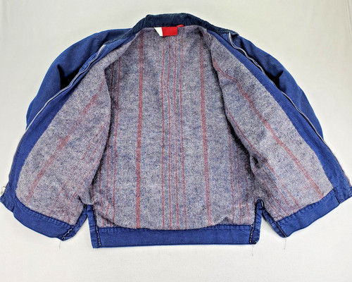 Dickies Denim Chore Jacket Mens 40 Blue Blanket Lined Corduroy Collar Coat VTG