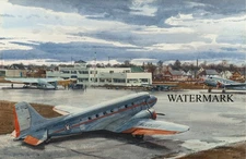 Ogden Minton Pleissner - Midway Airport Chicago  - 13x19 Print Sporting Art Fish