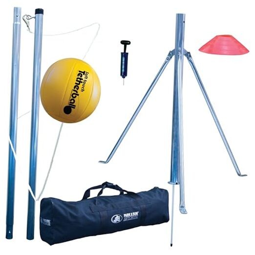 Portable Outdoor Tetherball Set with Carrying Bag and Accessories (3-Piece