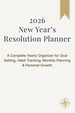 2026 New Year’S Resolution Planner: a Complete Yearly Organizer for Goal Setting