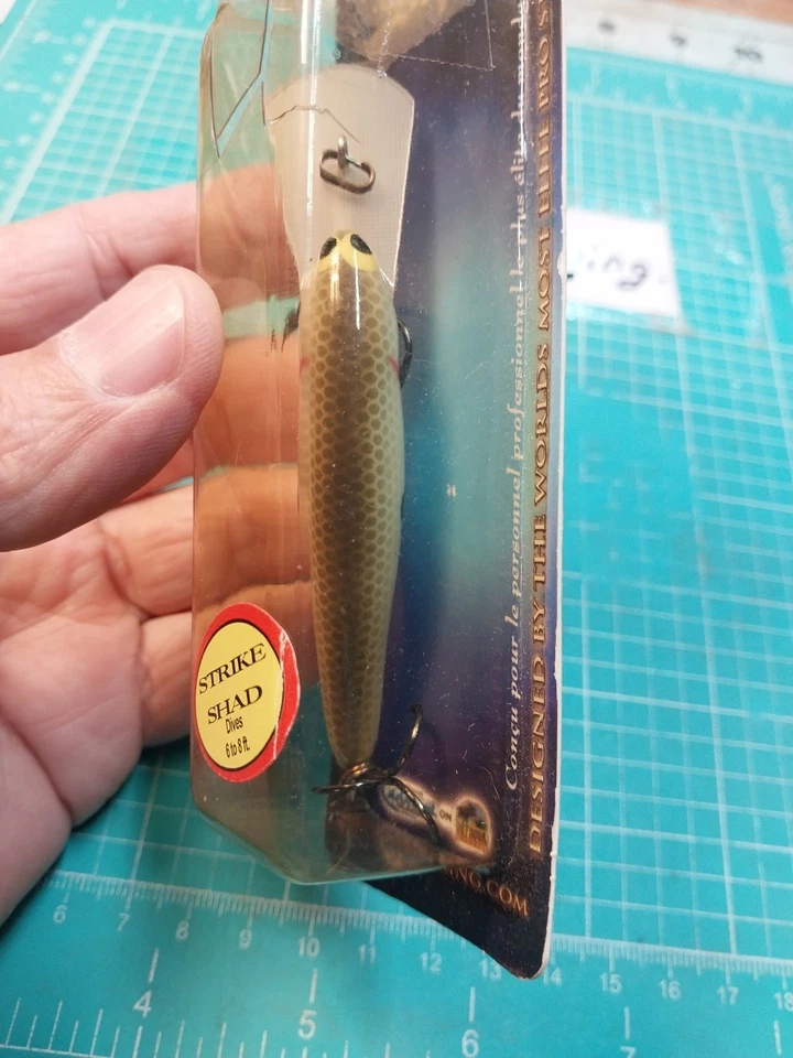 Nos Strike King Custom Shop Strike Shad Htf Crankbait  Wood Lure - Image 4 of 4