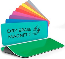 10 Pack Dry Erase Magnetic Labels 3.1"x1.2" Reusable Erasable Dry Erase Magnets