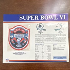 Super Bowl VI Dallas Cowboys Miami Dolphins NFL Patch