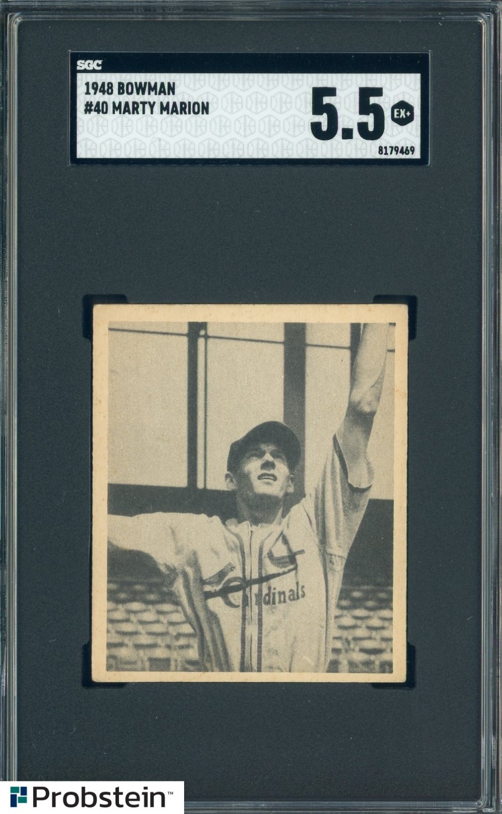 1948 Bowman SETBREAK #40 Marty Marion St. Louis Cardinals RC Rookie SGC 5.5 EX+