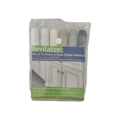 Revitalize Wood Furniture & Floor Repair Markers 6 Ct: Whites & Grays