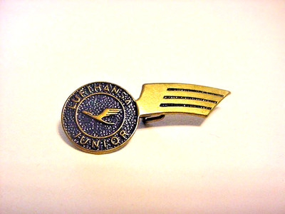 RARE Vintage Lufthansa German Airlines Metal Half Wing for Kids.  V.G. Condition