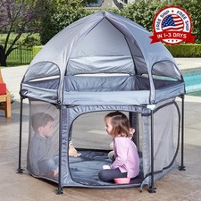 Parque infantil exterior de 53 pulgadas con toldo para beb s y ni os peque os.