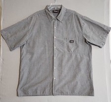 Dickies Shirt Men's 2XL Checkered Collared Short Sleeve Button Down
