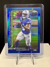2025 Topps Chrome Football - Kenneth Walker III Blue Refractor /150  Seahawks