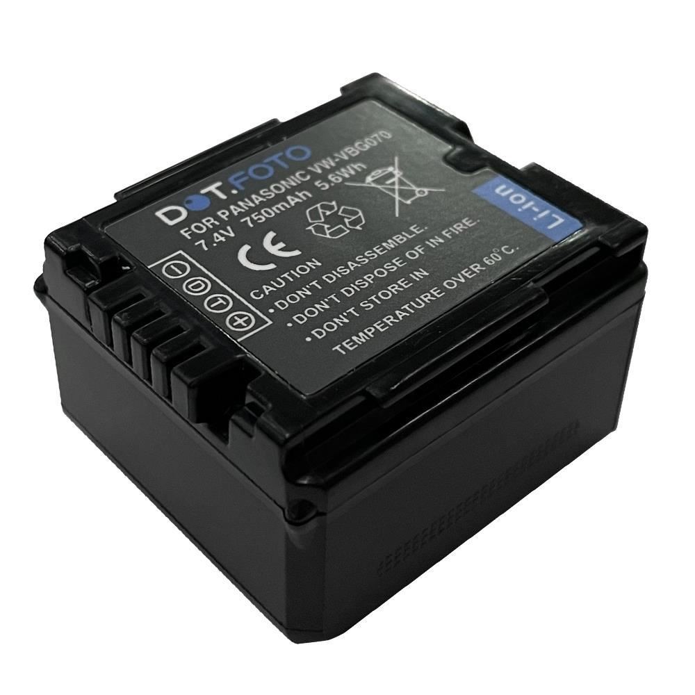 Battery for Panasonic VW-VBG070 | HDC-HS20/HS25/SD10/SD20/TM10/TM15