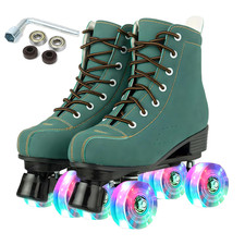 Silvertree Roller Skates For Women And Men Pu Leather High-Top Adult Roller
