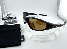 OAKLEY STRAIGHT JACKET NEW BLACK W/ BRONZE GOLD SUNGLASSES 30-986 VINTAGE RARE