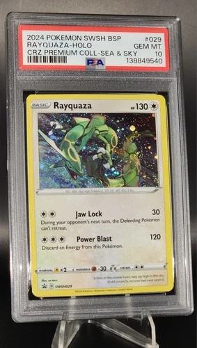 Pokemon Rayquaza Holo Promo SWSH029 PSA 10 Gem Mint Sea And Sky Crown Zenith