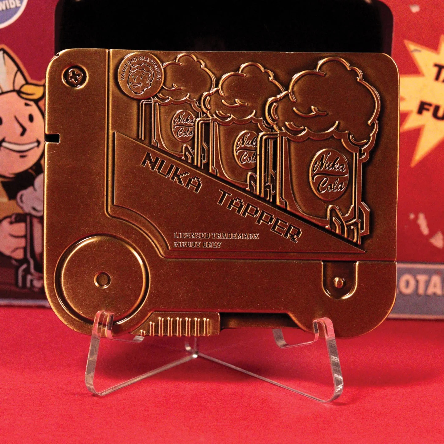 Réplique Nuka Tapper Holotape Fallout objet de collection FaNaTtik en métal numéroté