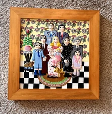 Vintage Folk Art. Relief Painting. Heavy!