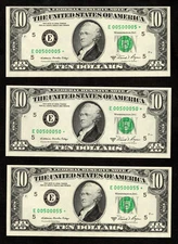 SET OF 3: $10 1981a BINARY STAR FANCY NUMBERS + BINARY STAR REPEATER 0 + 5 Ch CU