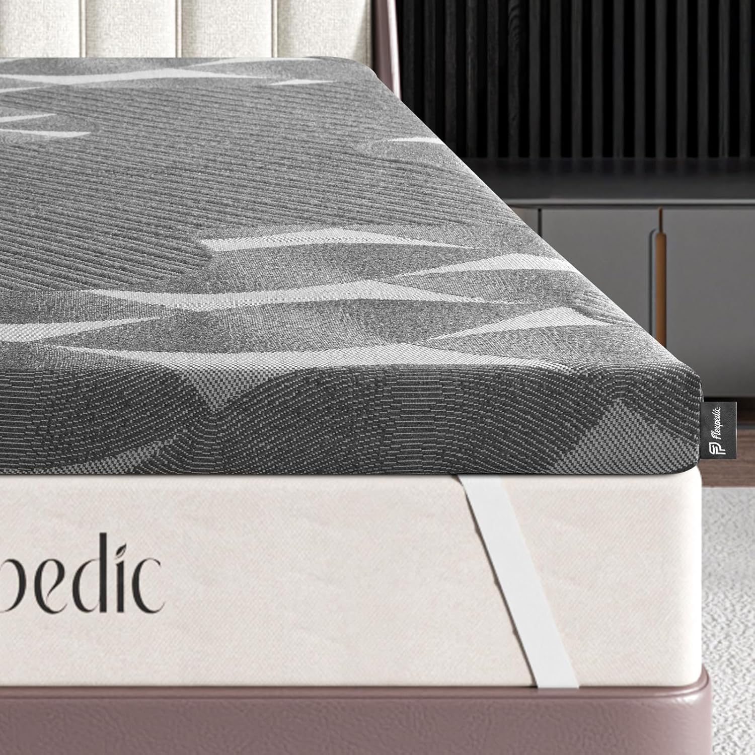 4 Inch Queen Gel-Infused Memory Foam Firm Mattress Topper for Support