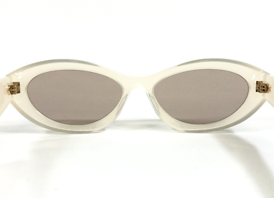 Prada Sunglasses SPR26Z 12V-4I2 Opal Milk Oval Frames with Light