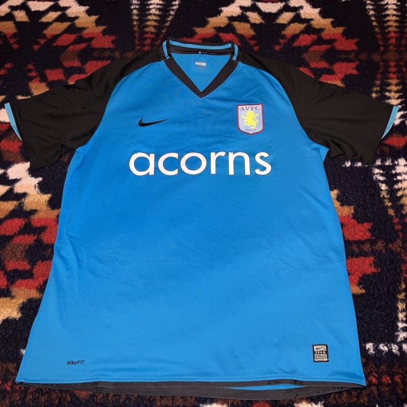 Nike Fit Dry Soccer Jersey Aston Villa Acorns AVFC Short Sleeve Mens Sz XL