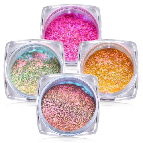 Mermaid Eyeshadow Makeup Loose Powder Iridescent Unicorn Aurora Highlighter - Picture 2 of 16
