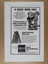 Pubblicità Kern DKM 2 1966 un secondo Teodolite stampa d'epoca