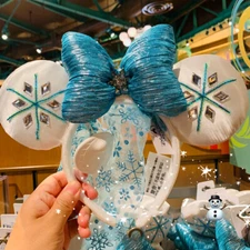 Disney  Parks Frozen Blue White Sparkle Elsa Minnie Mouse  Ears cute Headband US
