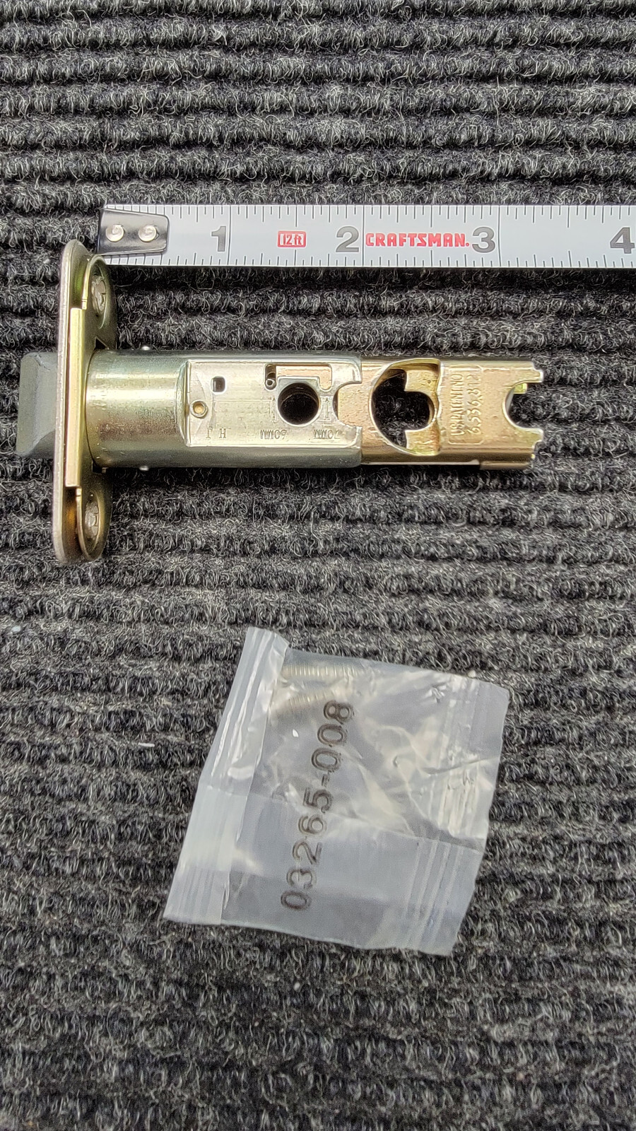 Kwikset RCAL Adjustable Backset Entry Deadlatch Satin Nickel 82247