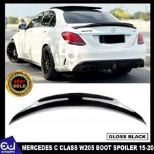 FOR MERCEDES C CLASS W205 RENNTECH PSM STYLE REAR BOOT SPOILER LIP 15-20 GLOSS