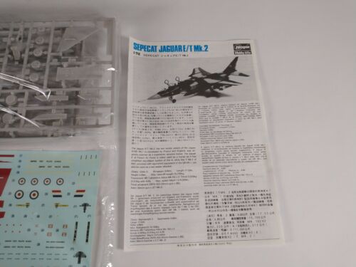 Jaguar T Mk.2 Dera Hasegawa 1:72 Model Kit # 00198 Sealed Parts Bags ~  Complete