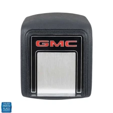 1978-1991 GMC Truck Van Deluxe Steering Wheel Horn Button Cap Black / Silver