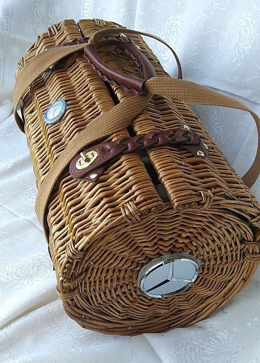 Mercedes "Bertha Benz" Picnic Wine Basket for (2) Two eBay