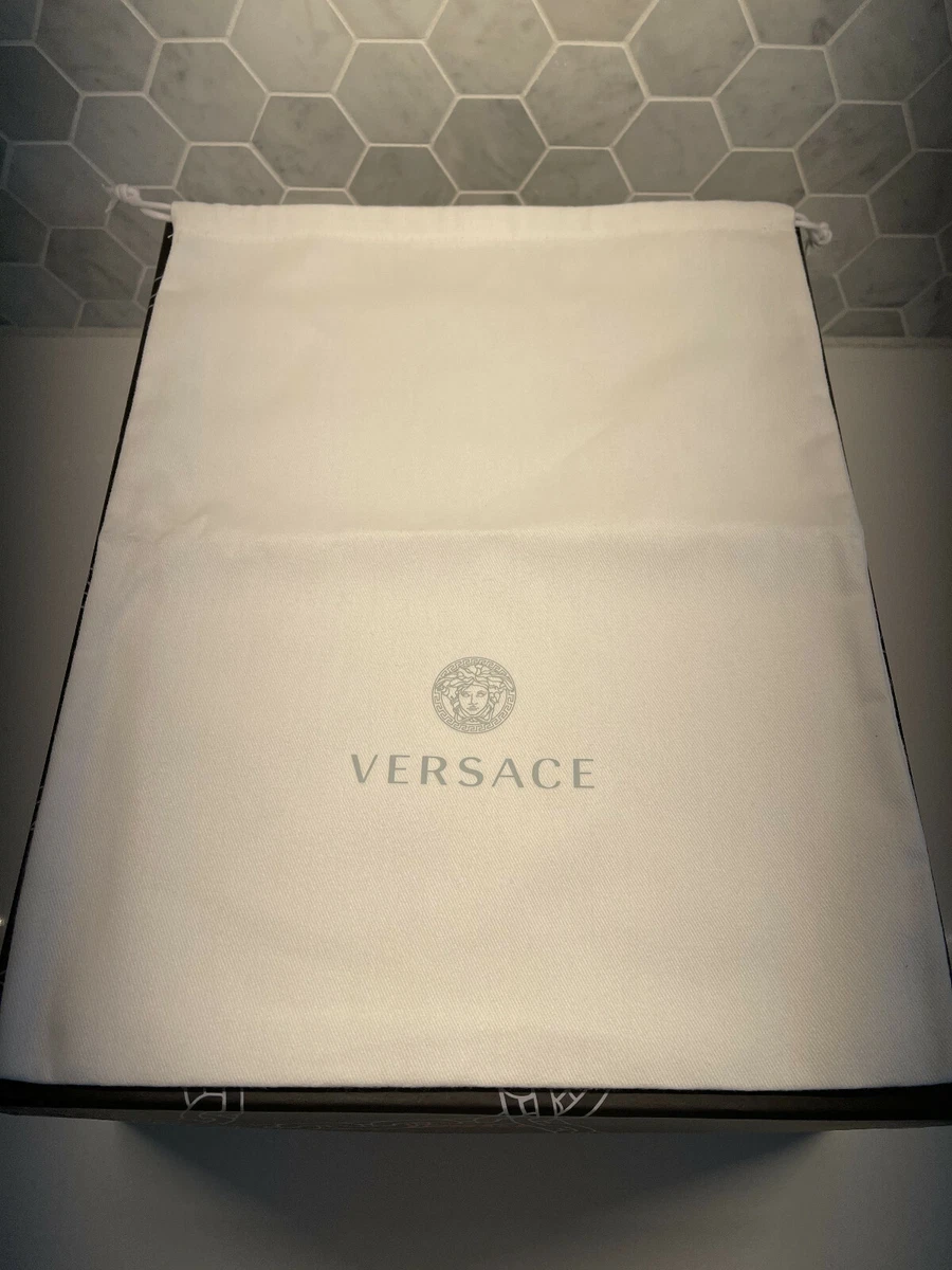 VERSACE White Drawstring Dust Bag Purse Handbag Shoes Storage