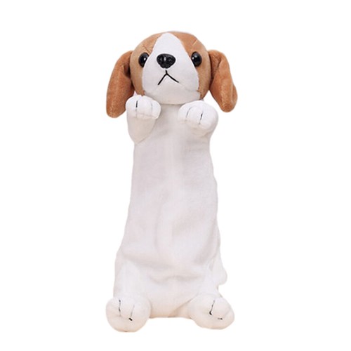 Animal Pen Bag Cartoon Plush Dog Pencil Case For Kids School Supplies Stationery - Picture 9 of 10