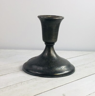 #ad Modern MCM International Silver Company Candle Holder Pillar Silver Plated $26.00