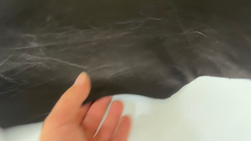 VERY DARK BROWN SHINY Italian Goatskin leather hide Bookbinding 5sqf 0.8mm B7566 - Video 1 of 1
