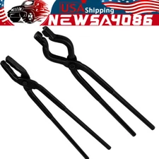 Blacksmith Tongs Wolf Jaw Blacksmithing Tongs,V-bit Tongs Blacksmith Forge Tools