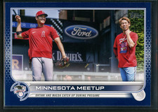 2022 Topps Series 1 Shohei Ohtani/Maeda Royal Blue SP #122 Minnesota Meetup