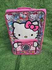Hello Kitty Sanrio 2016 Rolling Suitcase Luggage Travel Carryon Pink 12" x 18.5"