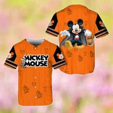 Vampire Mickey Mouse Happy Halloween Spooky Season 3D Baseball Jersey Shirt