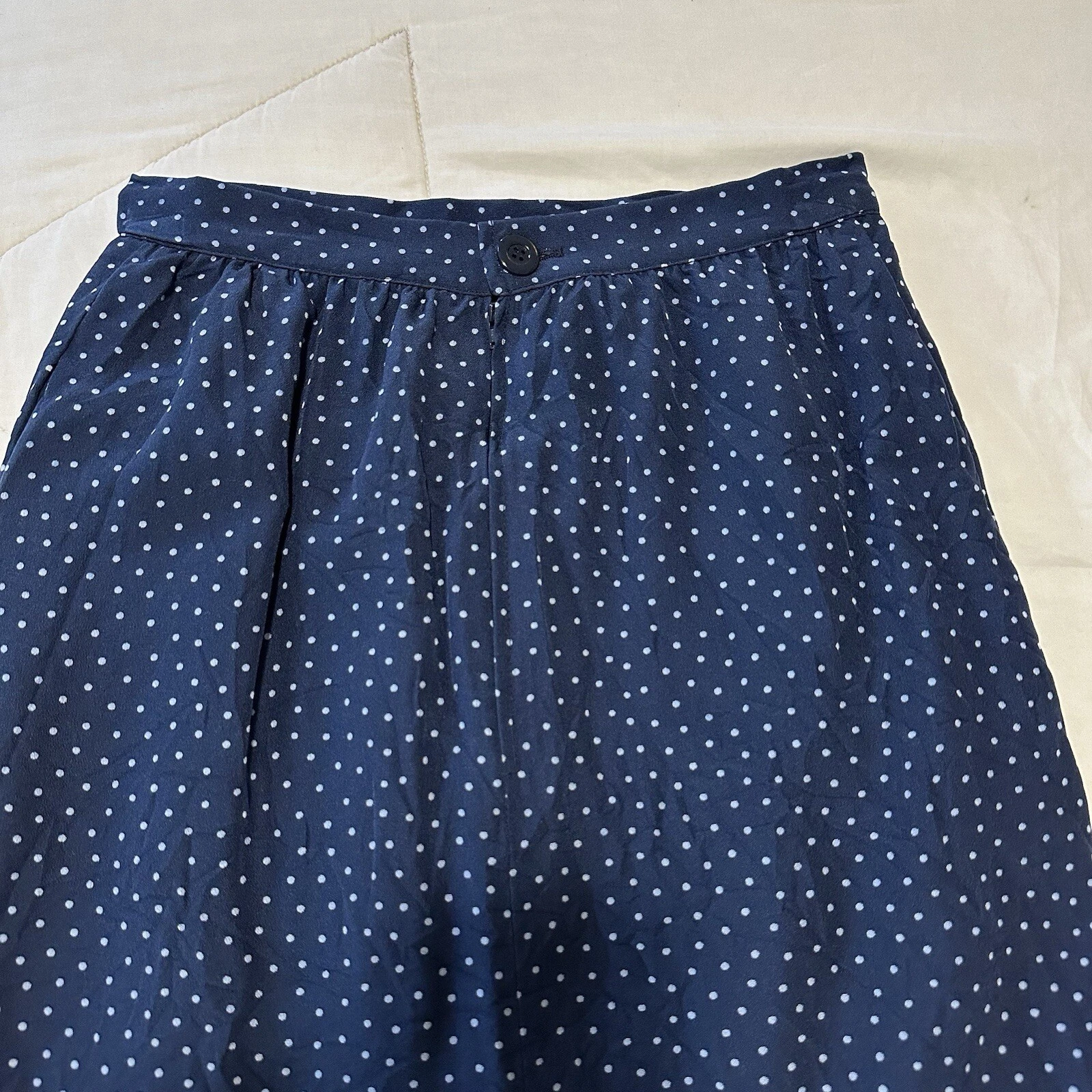 Gonna a matita vintage 90 Valentino a pois vita alta con tasche taglia 6