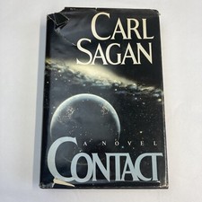 Carl Sagan Contact Novel 1985 Hardcover Source for the Movie With Jodie Foster
