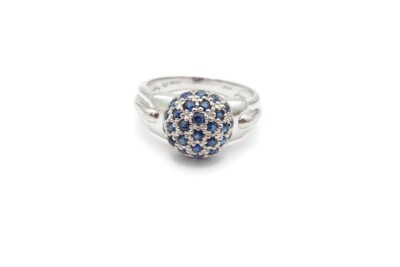 Platin Saphir Ring Größe 7