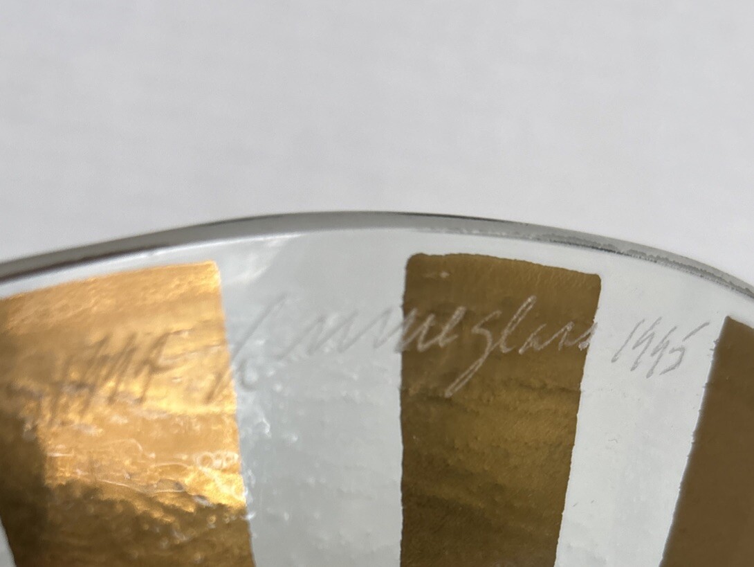 Set Of 4 Annie Glass Gold Sun Ray 10 1/4” Dinner Plate 1994 (Set A)