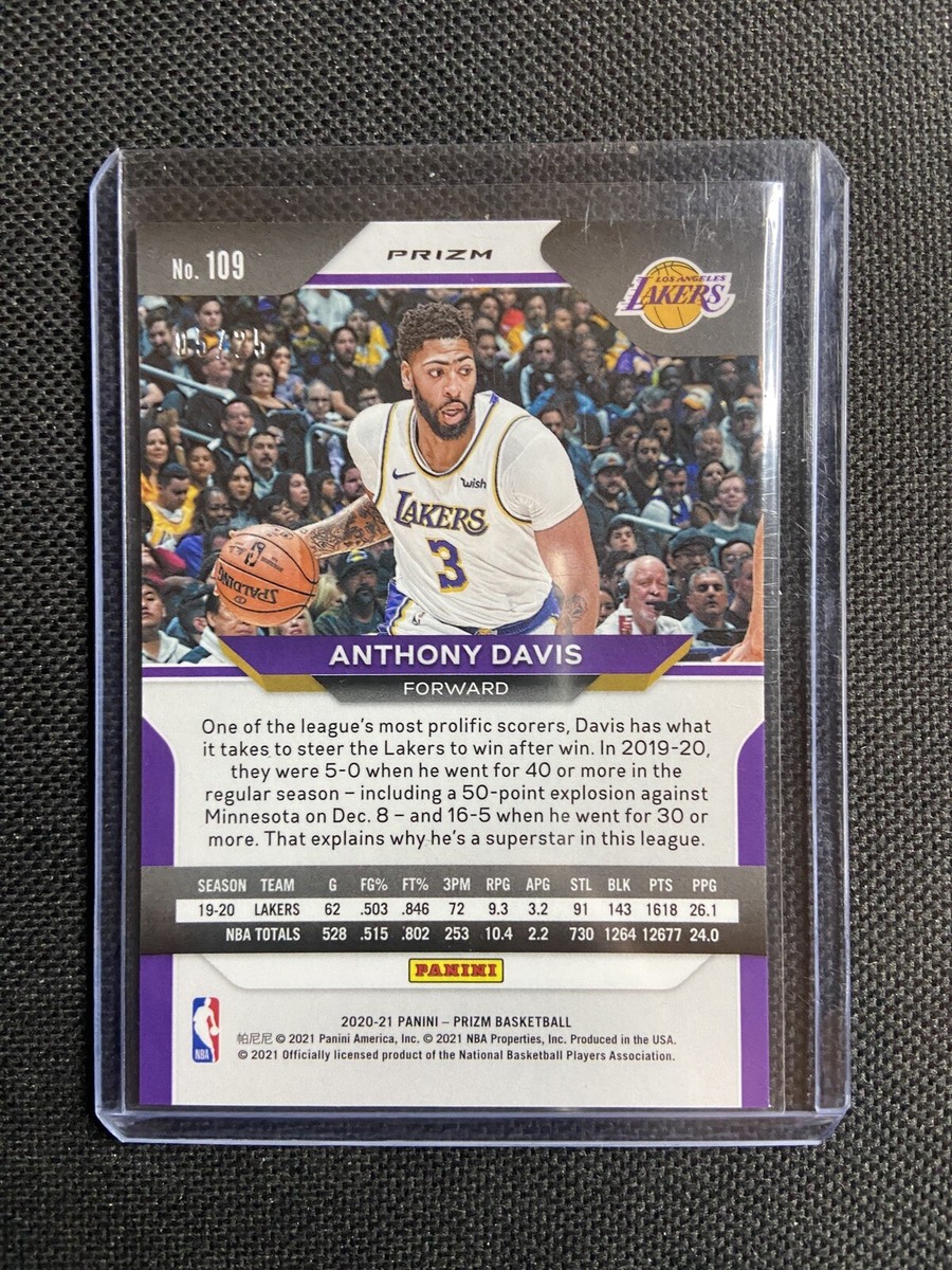 2020-21 Panini Prizm Basketball Anthony Davis Green Pulsar /25