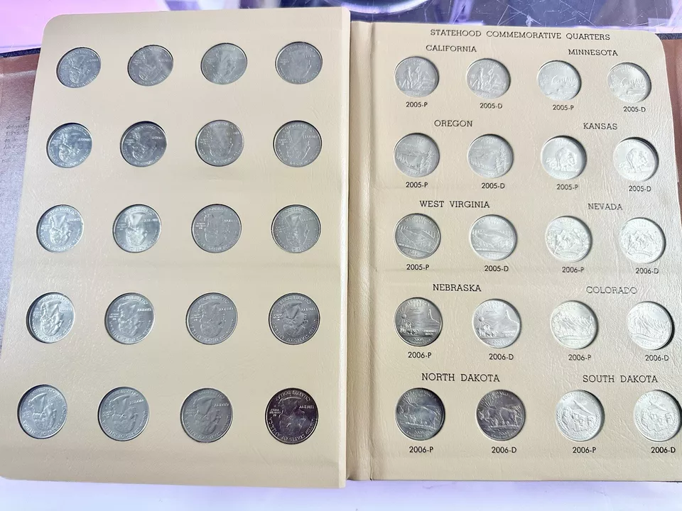 State Quarters Set Complete Uncirculated P And D In New Dansco Album  - Image 4 of 4