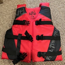 Full Throttle Youth Life Jacket Red 50-90lbs PFD Flotation Coast Guard Approved