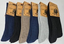 Men Winter Socks Wool Blend Size 10-13 Warm Boot Casual Thermal Norweger Crew