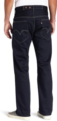 Levi's Men's 569 Loose Straight Back Cinch Jean Postal Blue 33W x
