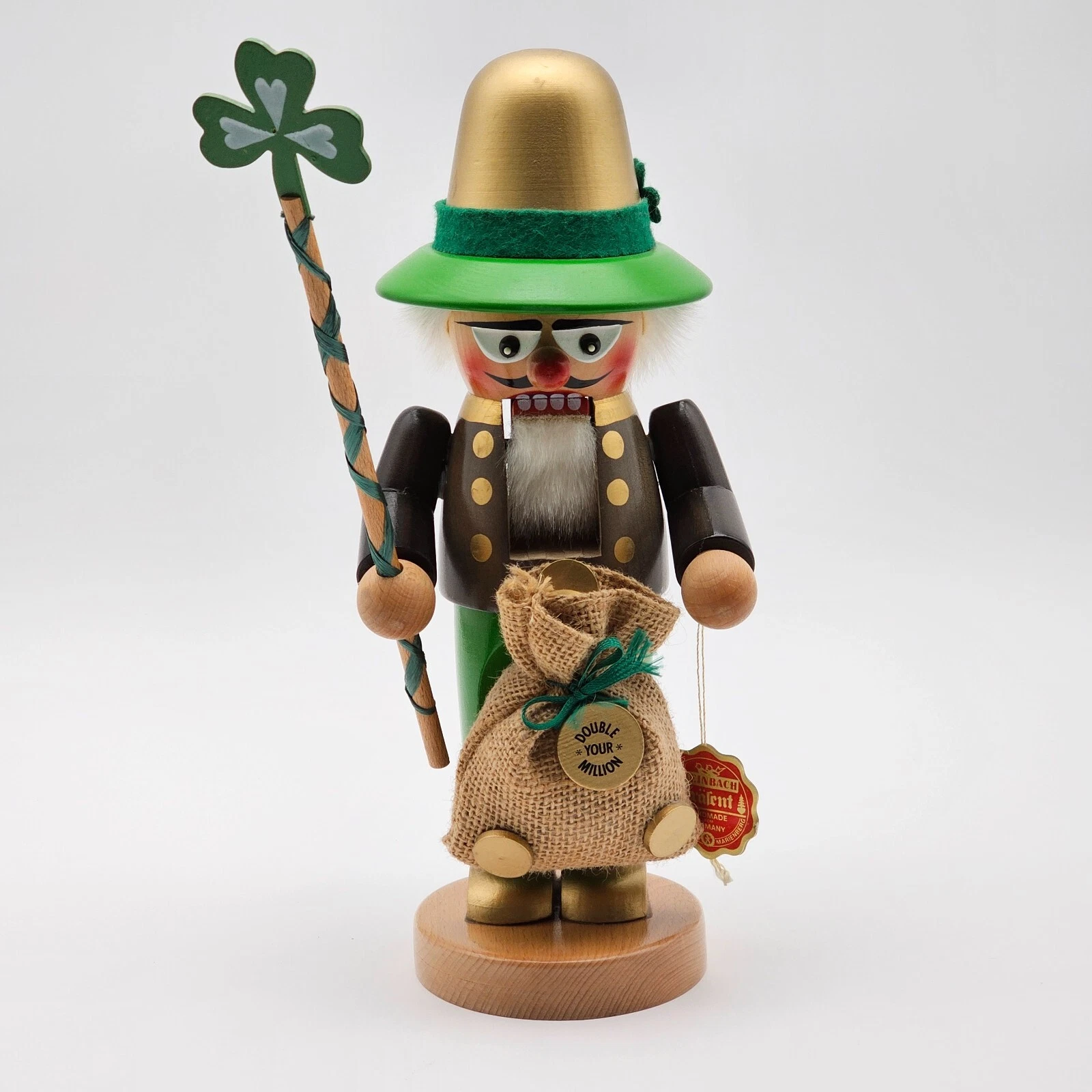 STEINBACH Wooden Nutcraker 12" Made in Germany Irish Luck Leprechaun St Patrick