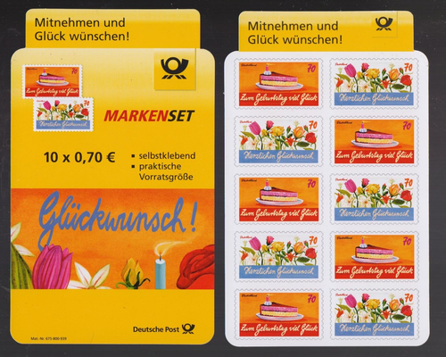 Dummy, Aufsteller für Postschalter mit Ausgabe "Zum Geburtstag viel Glück " 2014